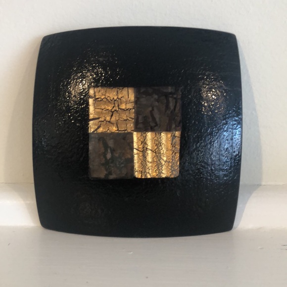 Murano Glass Trinket Tray with Murrine and Black Rim - Picture 2 of 4